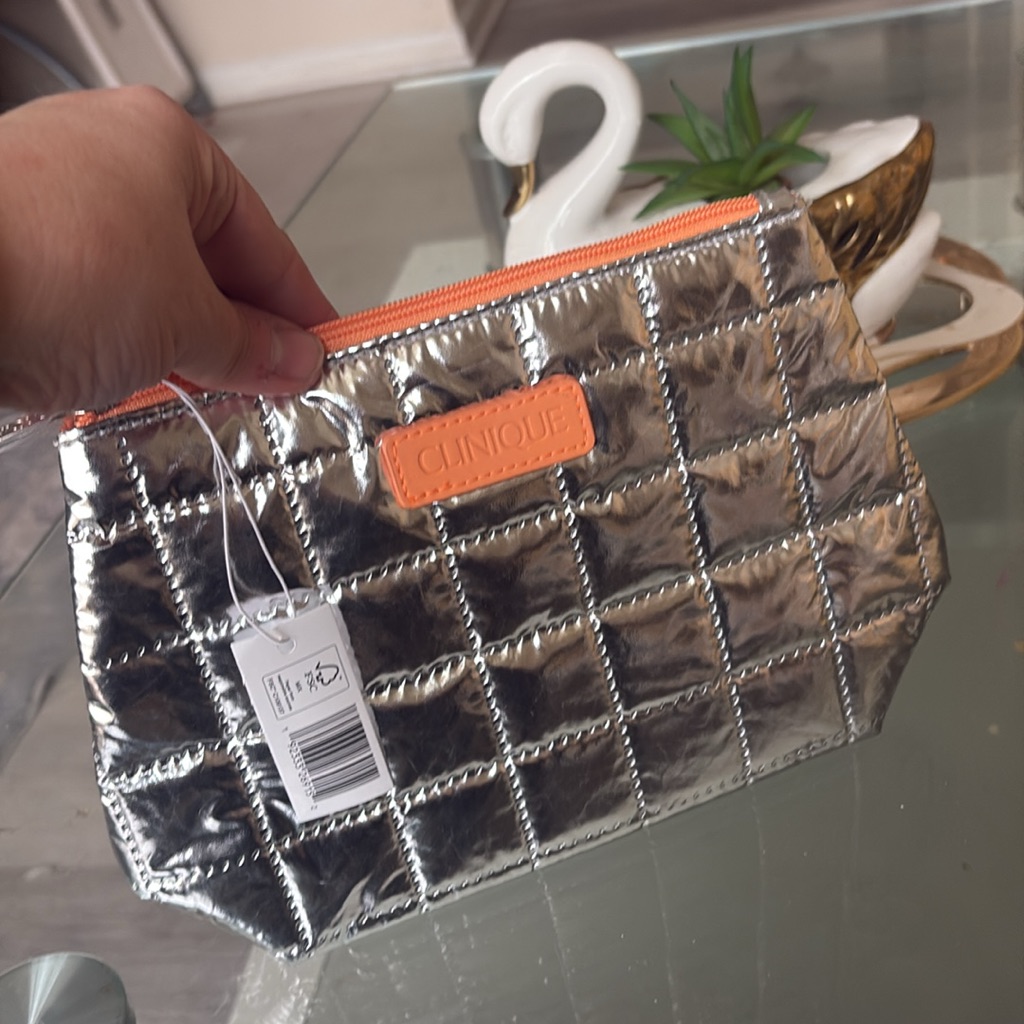 Clinique Silver Makeup Bags  Cases